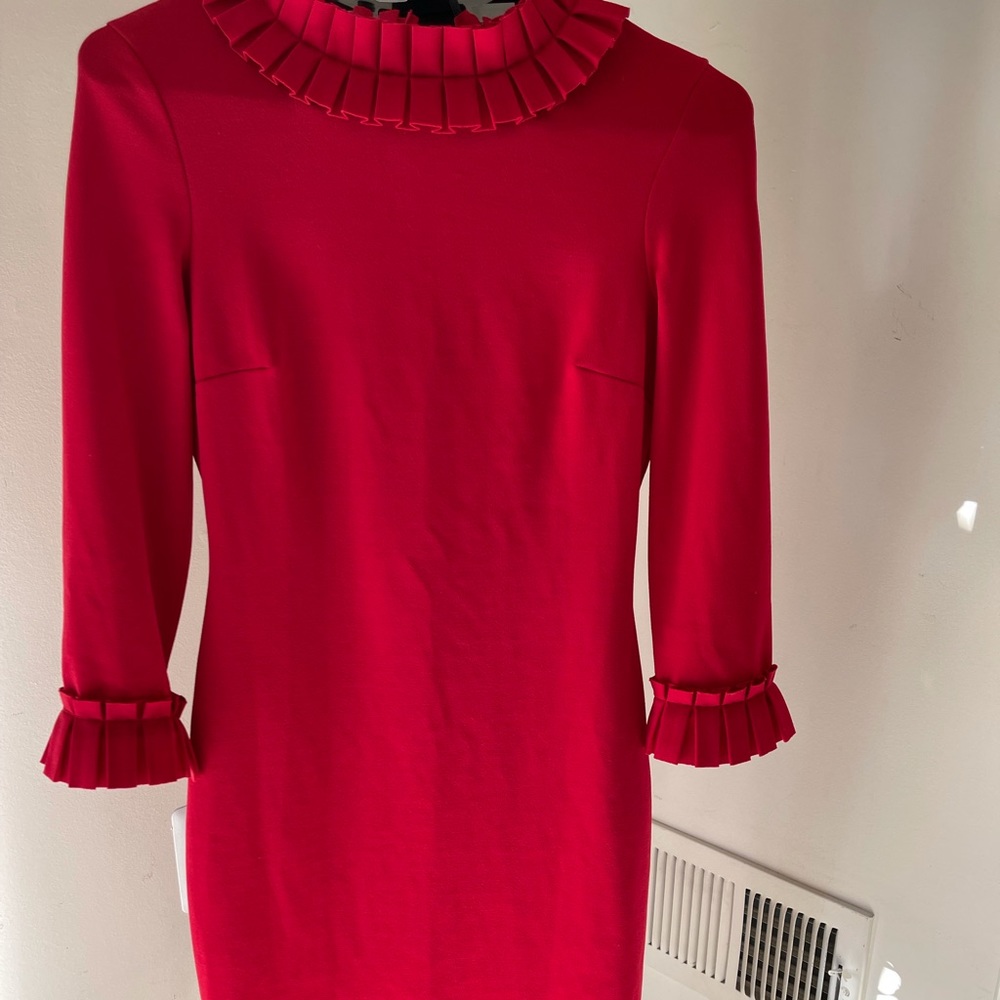 ASOS Red frill collar dress